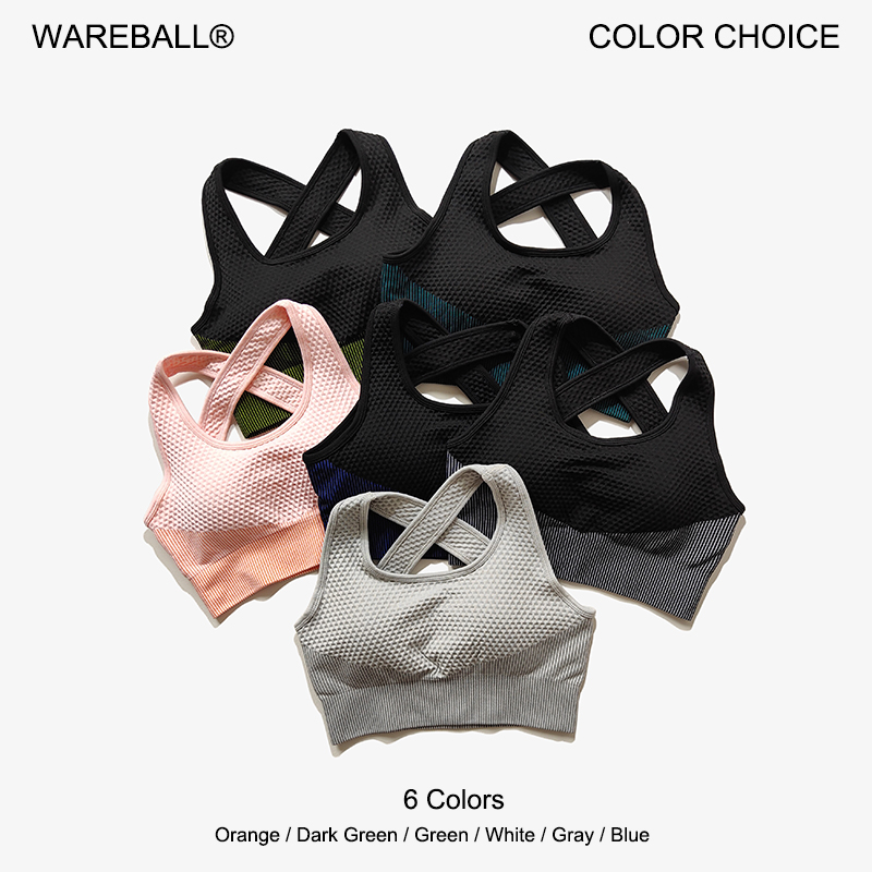 Rugged Sport Strap - WAREBALL 6-Farben-Yoga-Sport-BH, sexy Rücken, gepolstert, Kreuzträger,