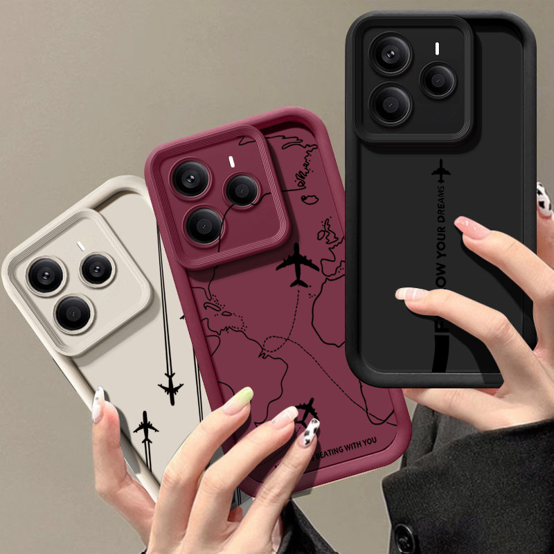 Xiaomi Redmi Note 13 - Flugzeugroutenmuster TPU Handyhülle für Xiaomi Redmi