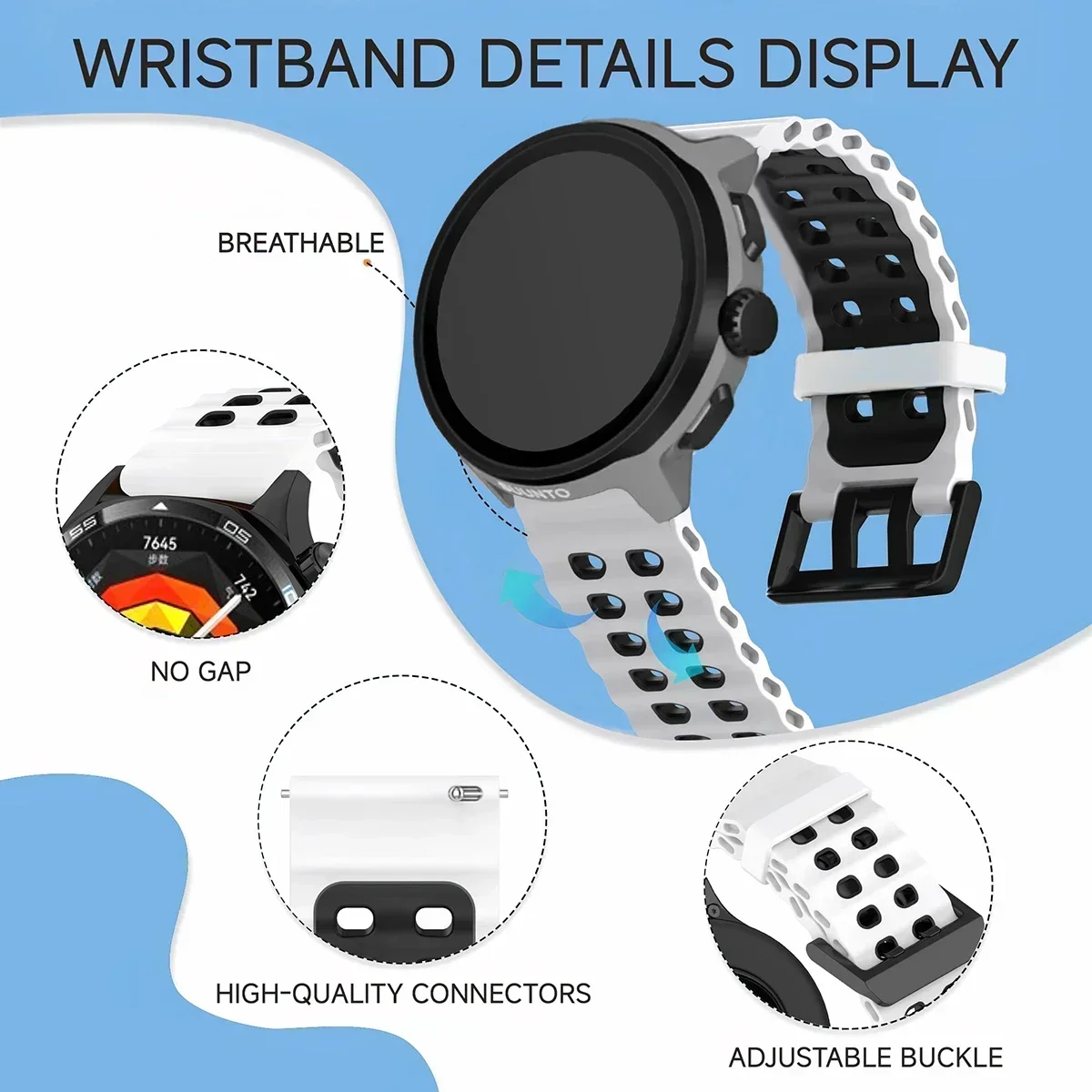 Atmungsaktives, zweifarbiges S – Motorola Smartwatch Accessories Bewertung und Preis