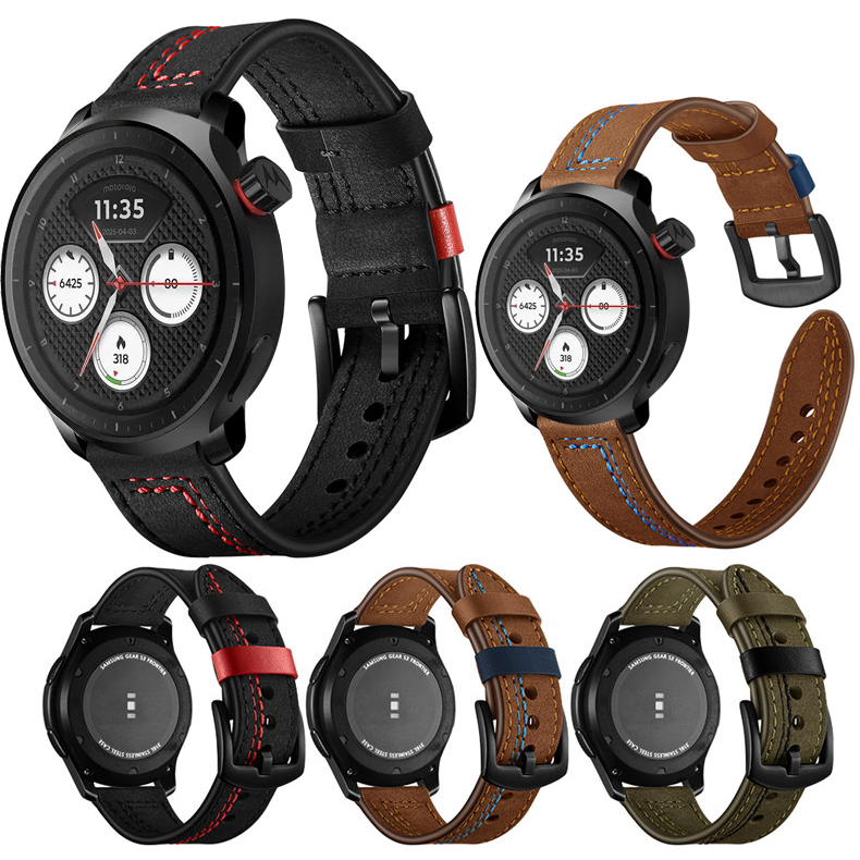 Leder-Uhrenarmband für Motorol – Motorola Smartwatch Accessories Bewertung und Preis