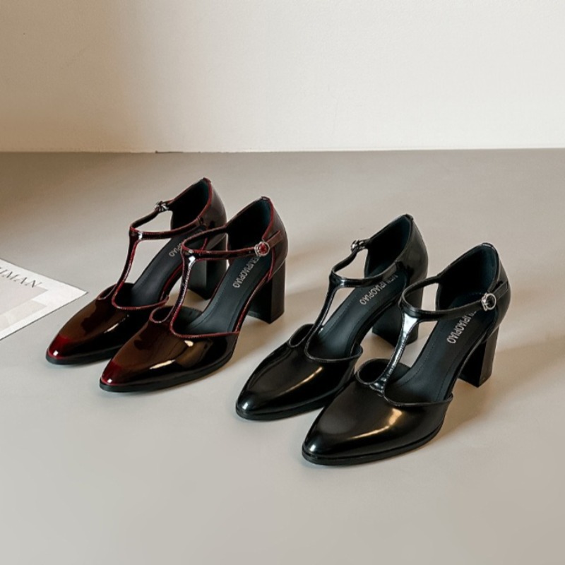 Mary Jane Schuhe Schwarze Hoch – Leather Classic Strap Bewertung und Preis