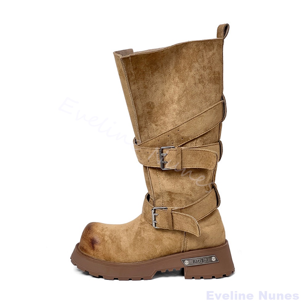 Weit geschnittene Stiefel mit  – Leather Classic Strap Bewertung und Preis