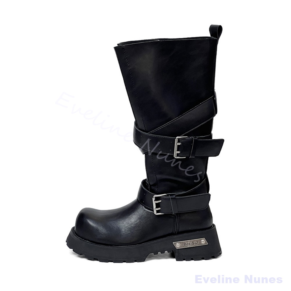 Weit geschnittene Stiefel mit  – Leather Classic Strap Bewertung und Preis