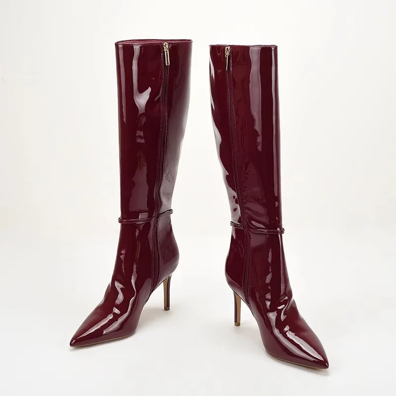 Spitze Stiletto High Heels mit – Leather Classic Strap Bewertung und Preis