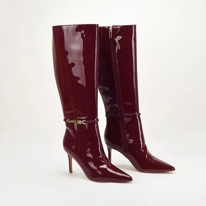 Spitze Stiletto High Heels mit – Leather Classic Strap Bewertung und Preis