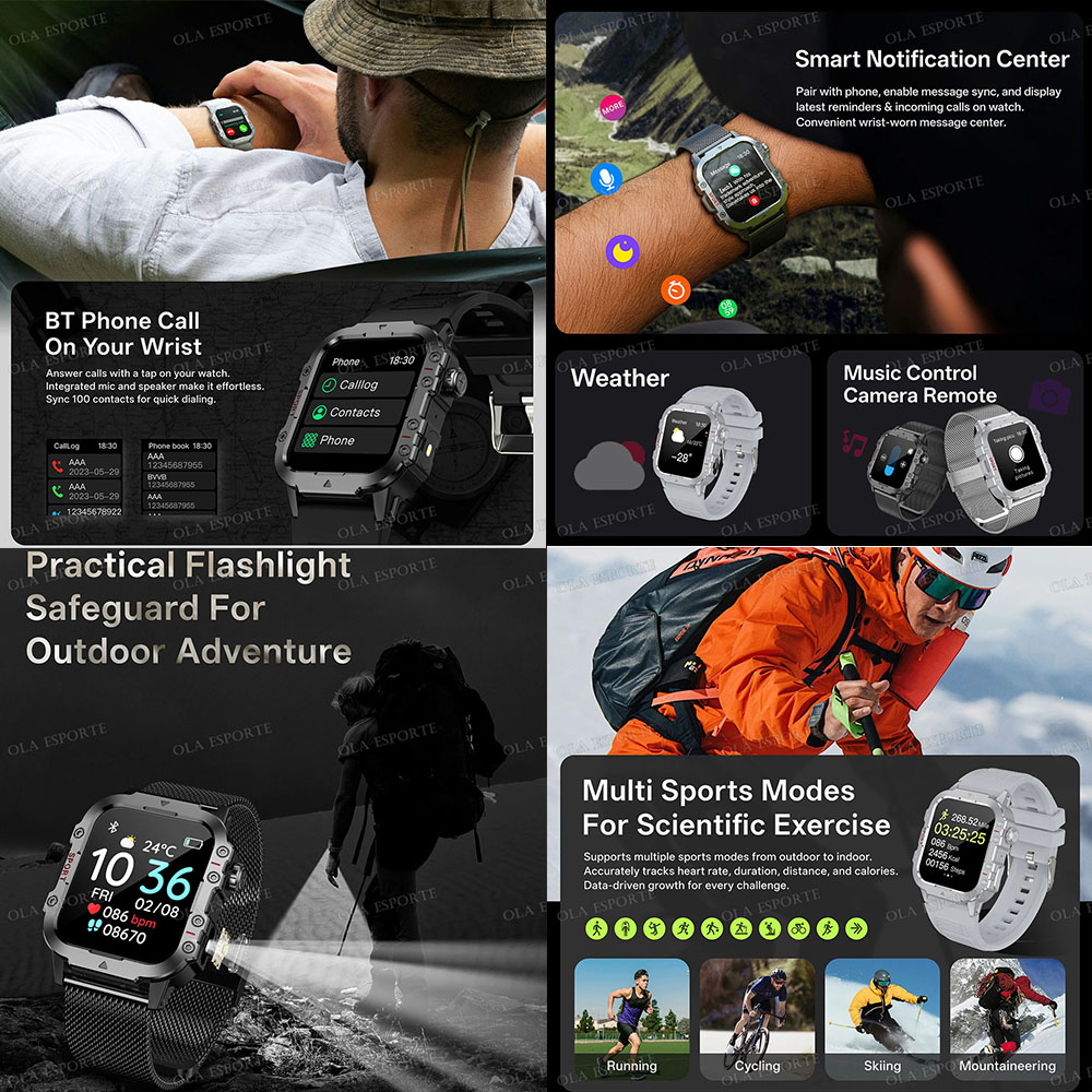 Militärische Outdoor-Smartwatc – Smartwatch Custom Bewertung und Preis